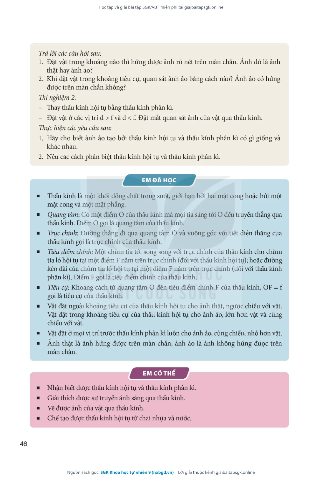 Trang 47 sách giáo khoa SGK Khoa học tự nhiên 9 thu nhỏ