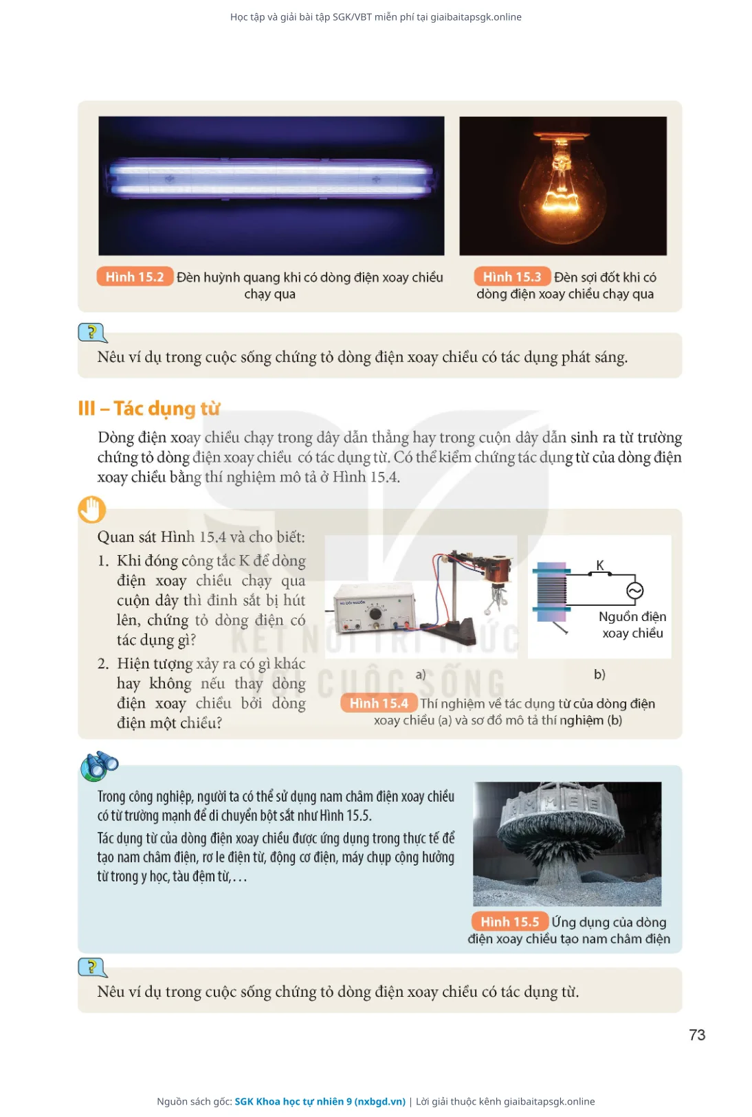 Trang 74 sách giáo khoa SGK Khoa học tự nhiên 9 thu nhỏ
