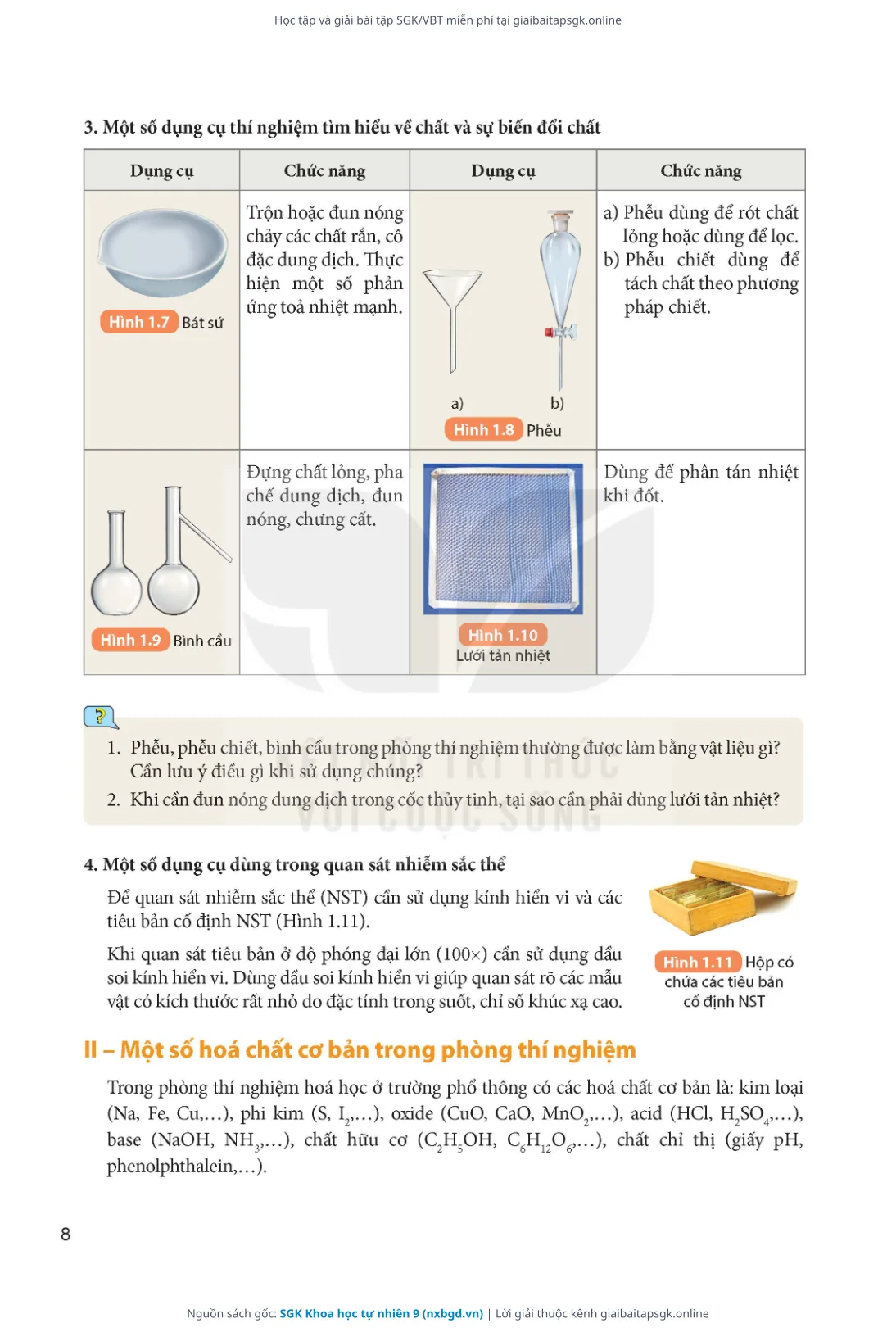 Trang 9 sách giáo khoa SGK Khoa học tự nhiên 9 thu nhỏ