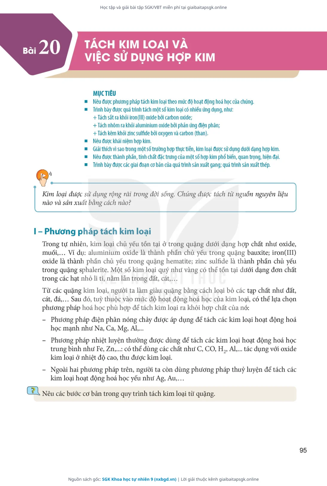 Trang 96 sách giáo khoa SGK Khoa học tự nhiên 9 thu nhỏ