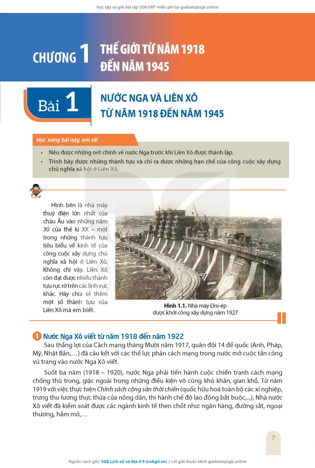 Trang 9 sách giáo khoa SGK Lịch sử và Địa lí 9 thu nhỏ