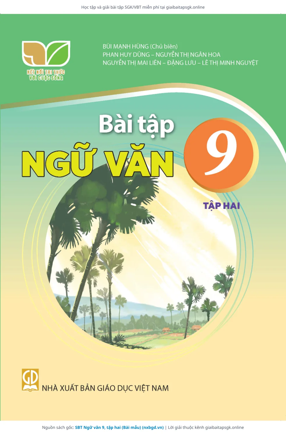 Trang 1 sách giáo khoa SBT Ngữ văn 9, tập hai (Bài mẫu) bản chuẩn