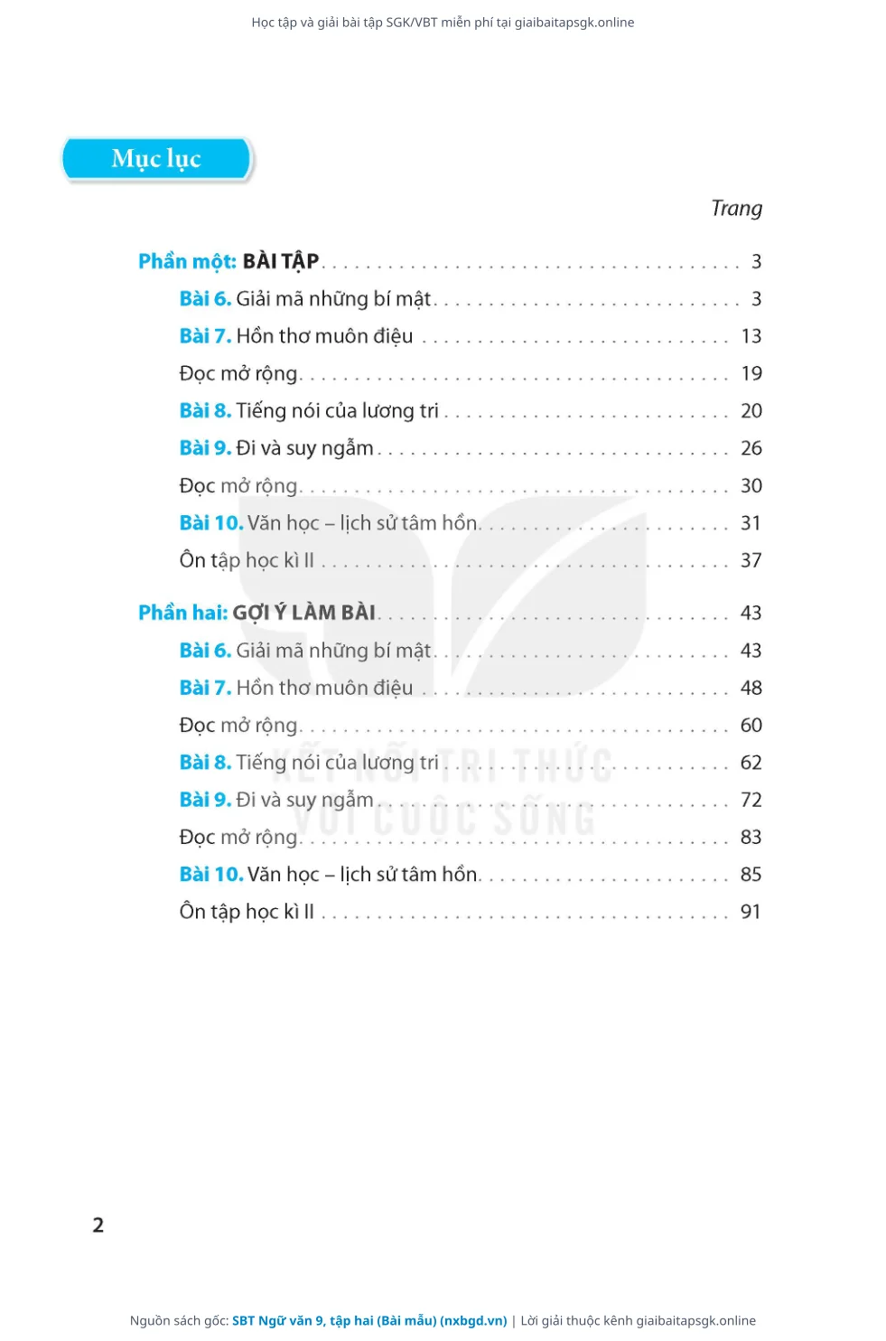 Trang 3 sách giáo khoa SBT Ngữ văn 9, tập hai (Bài mẫu) thu nhỏ