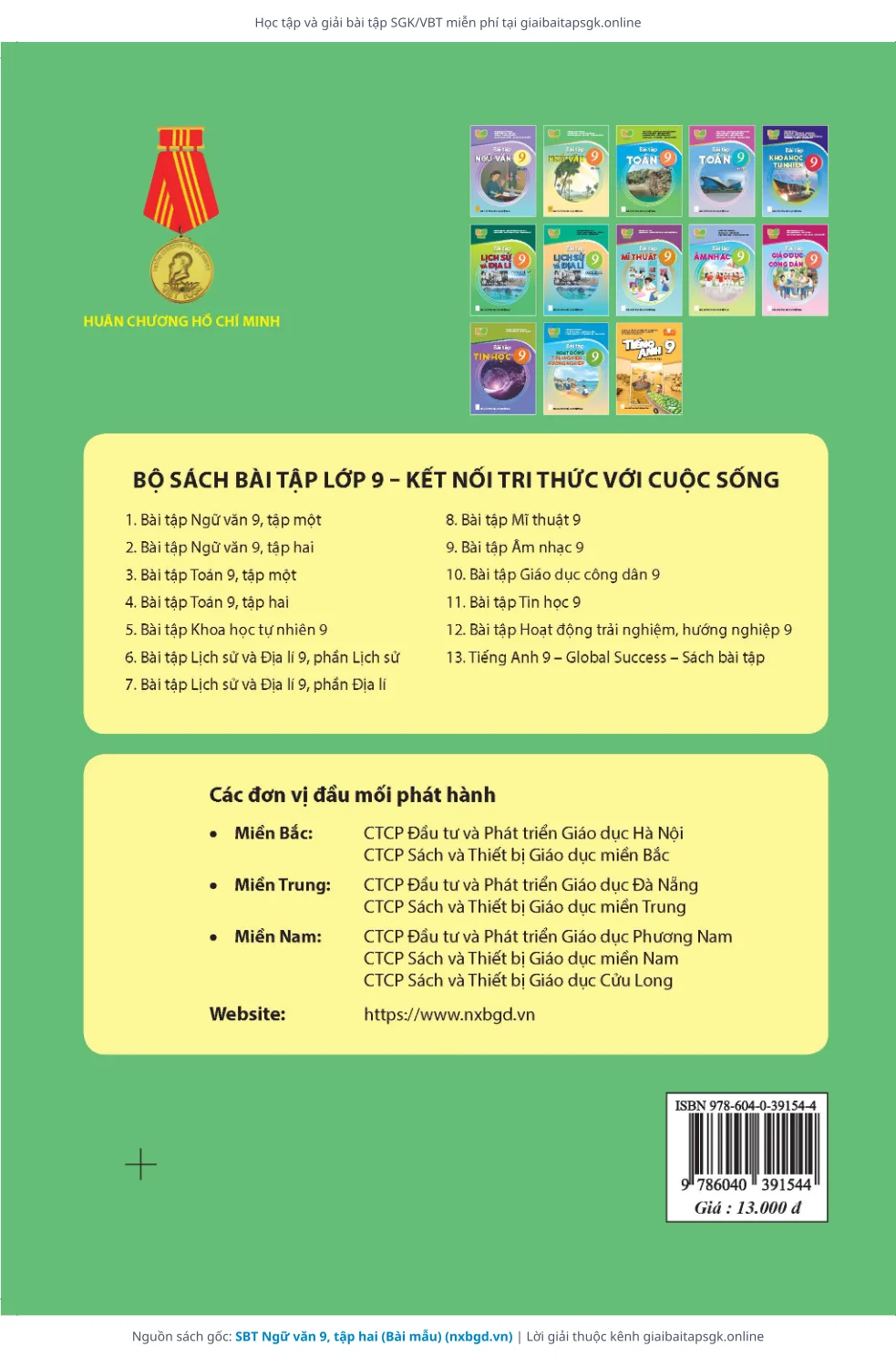 Trang 8 sách giáo khoa SBT Ngữ văn 9, tập hai (Bài mẫu) thu nhỏ