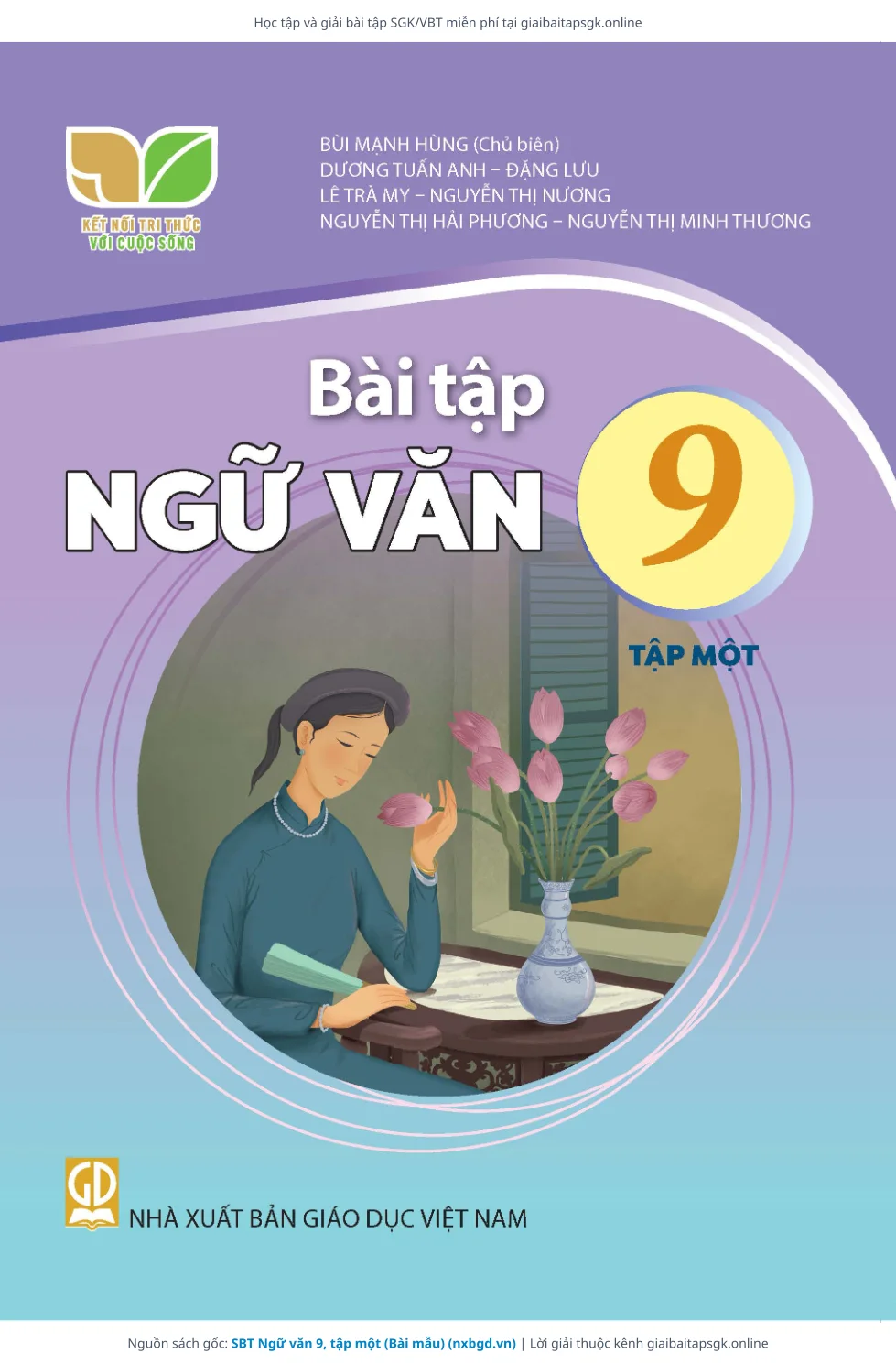Trang 1 sách giáo khoa SBT Ngữ văn 9, tập một (Bài mẫu) bản chuẩn