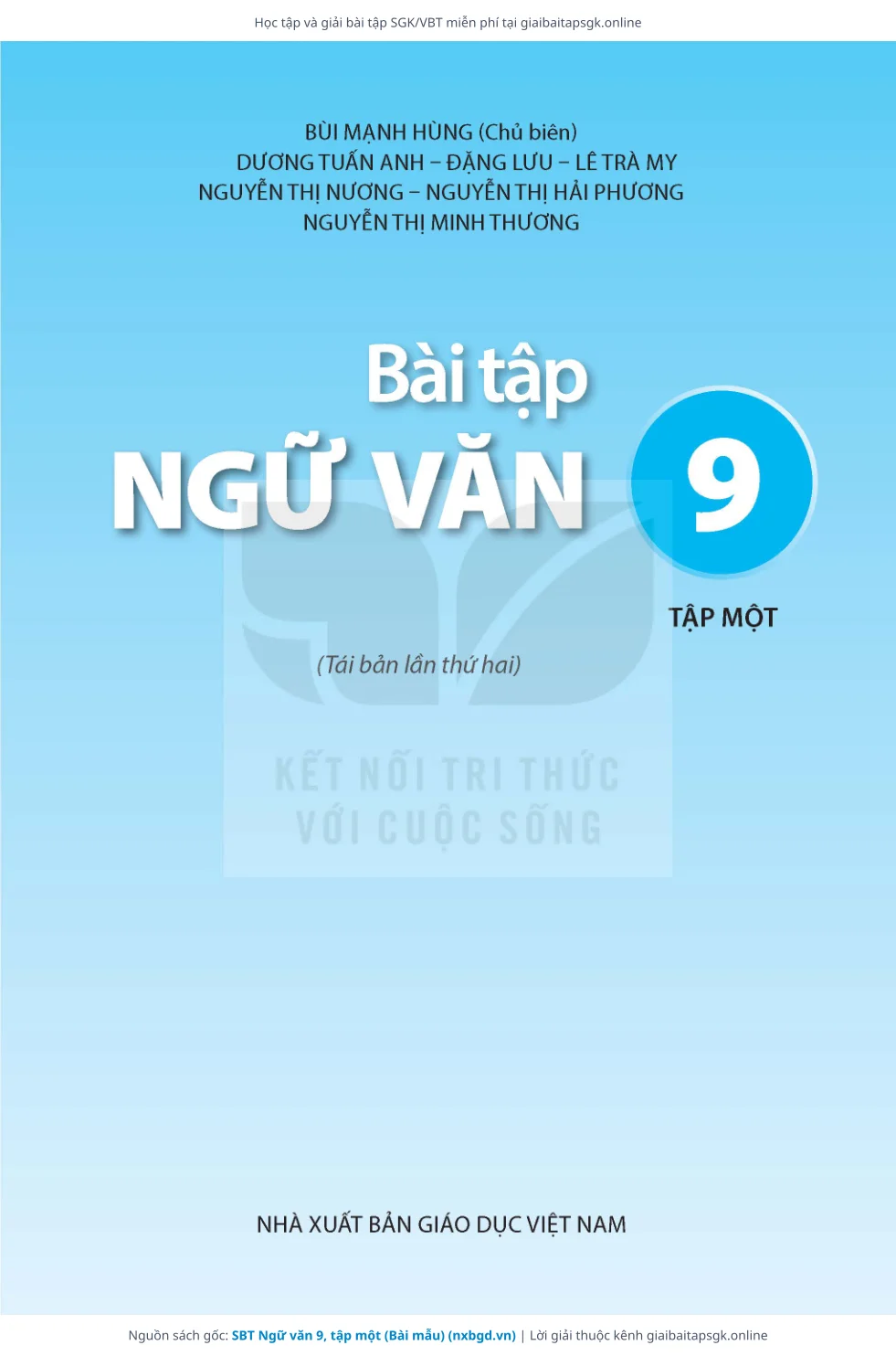 Trang 2 sách giáo khoa SBT Ngữ văn 9, tập một (Bài mẫu) thu nhỏ