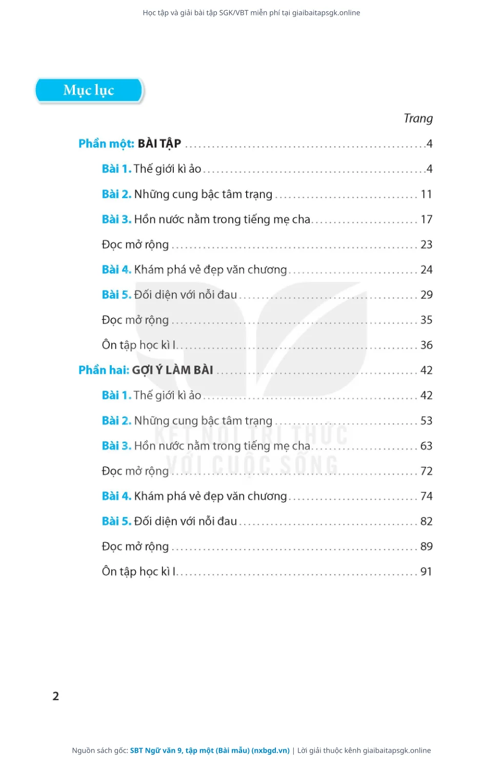 Trang 3 sách giáo khoa SBT Ngữ văn 9, tập một (Bài mẫu) thu nhỏ