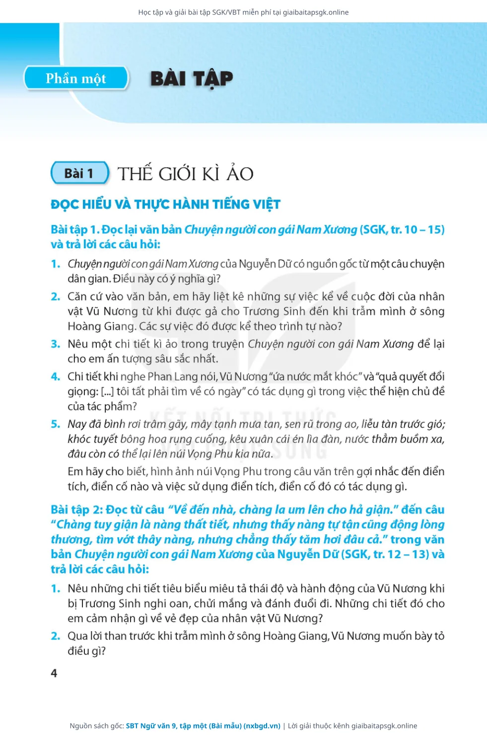 Trang 5 sách giáo khoa SBT Ngữ văn 9, tập một (Bài mẫu) thu nhỏ