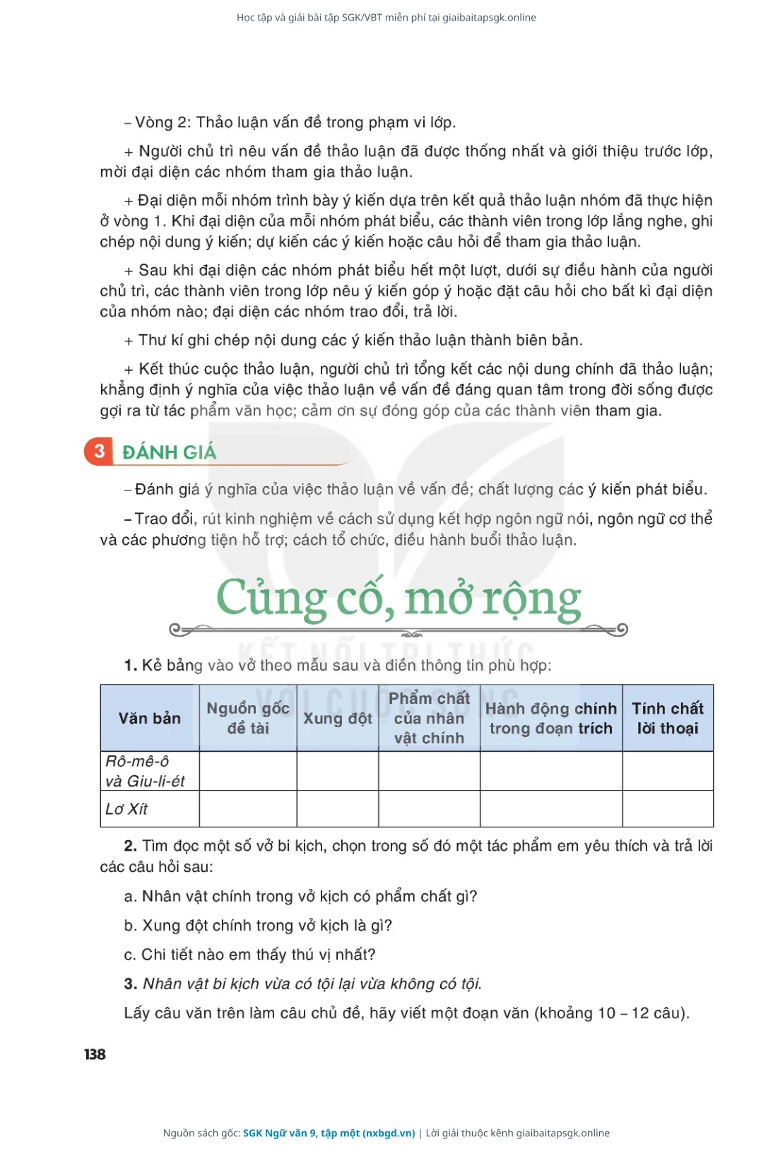 Trang 139 sách giáo khoa SGK Ngữ văn 9, tập một thu nhỏ