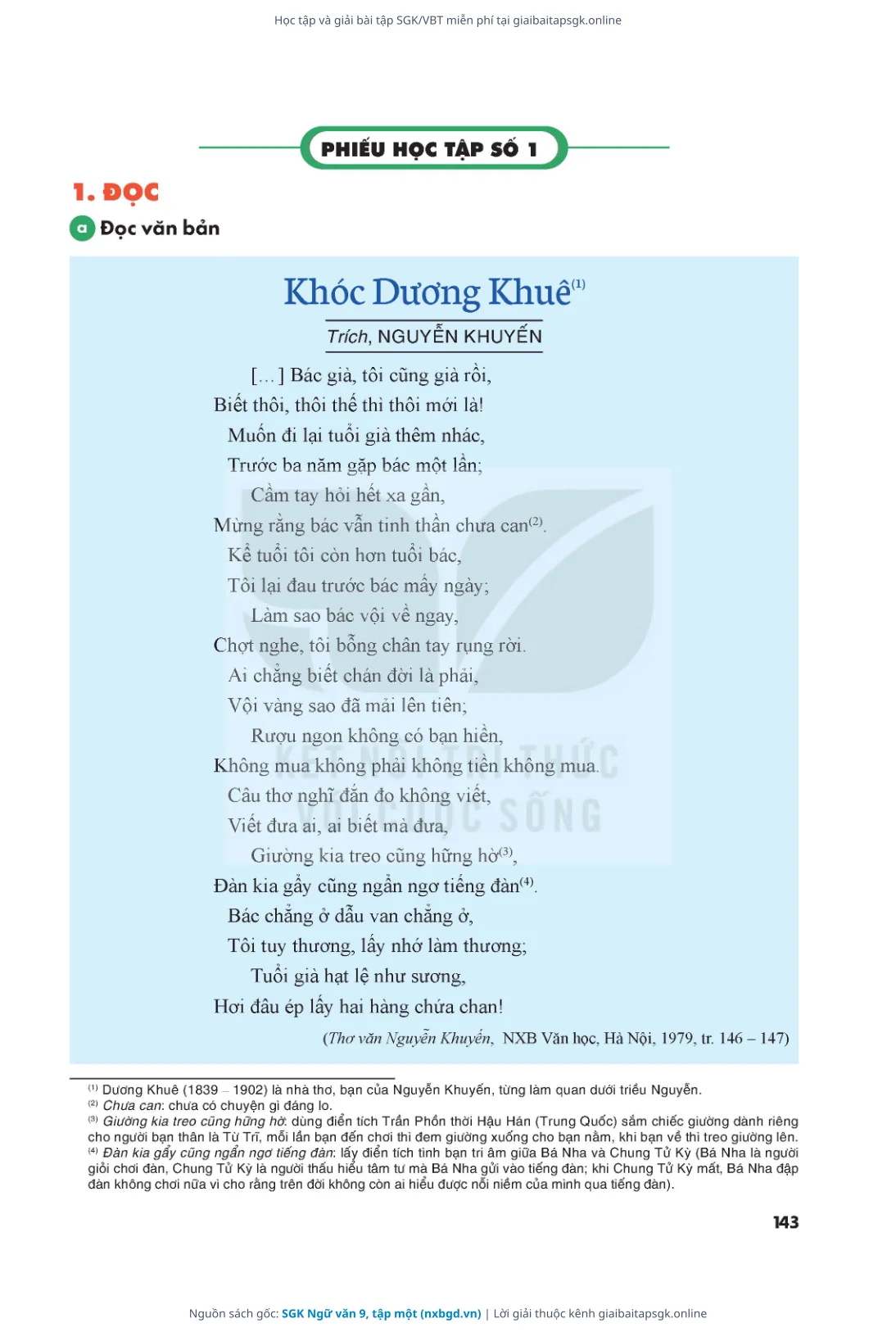 Trang 144 sách giáo khoa SGK Ngữ văn 9, tập một thu nhỏ