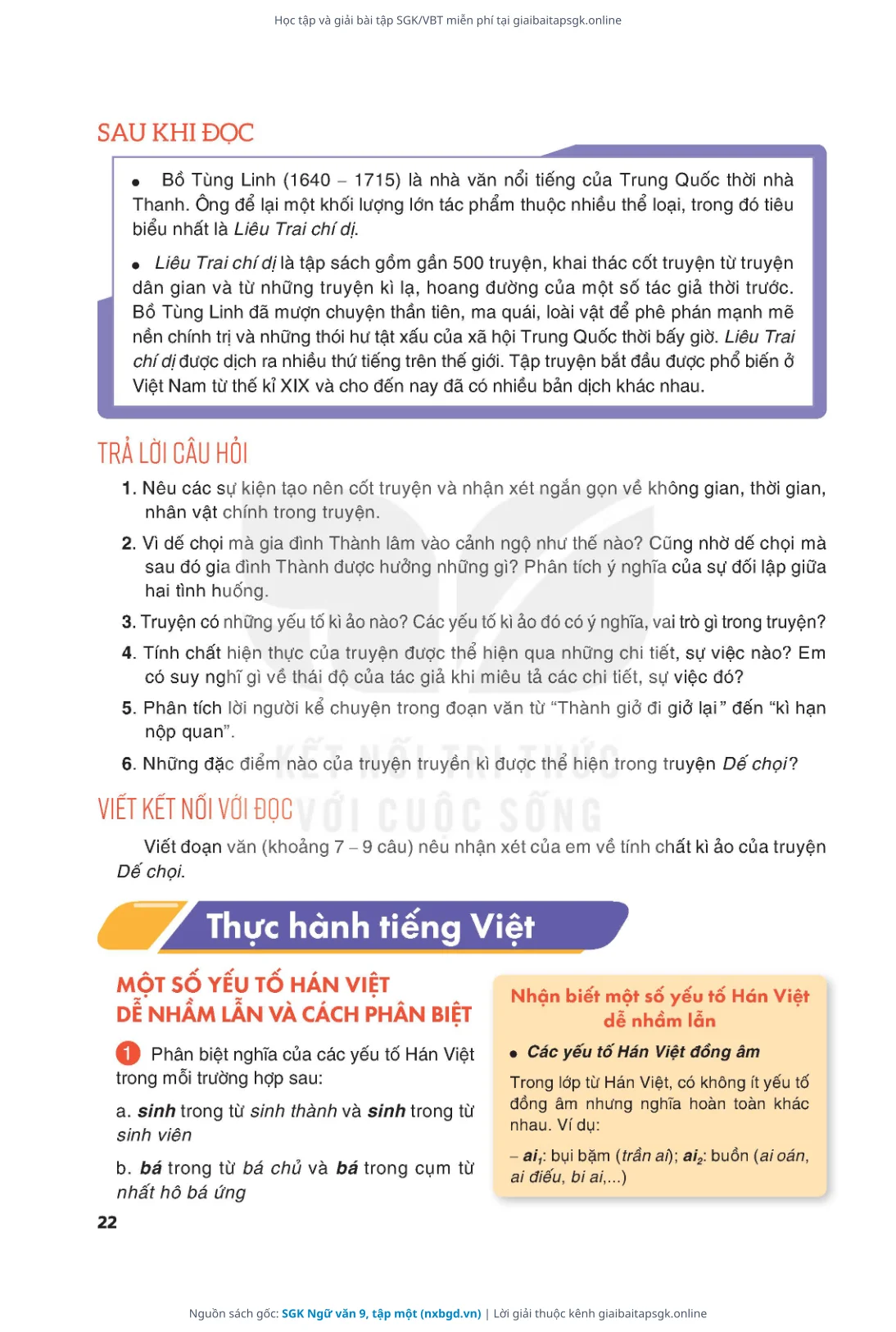 Trang 23 sách giáo khoa SGK Ngữ văn 9, tập một thu nhỏ