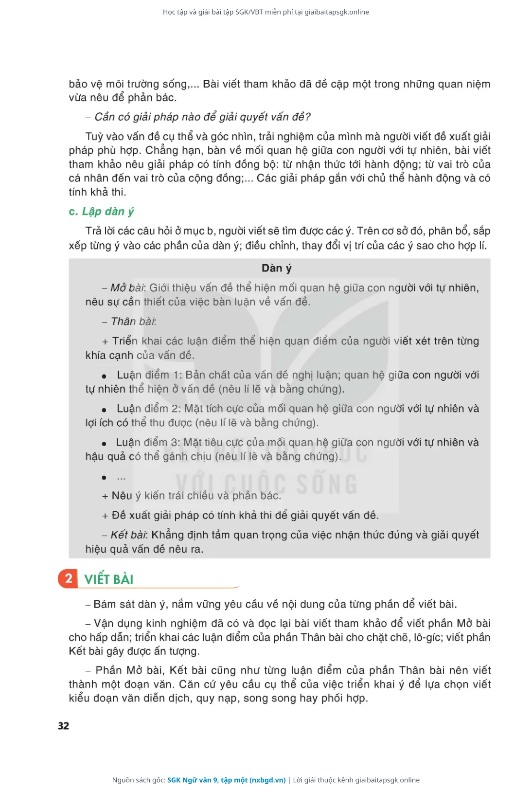 Trang 33 sách giáo khoa SGK Ngữ văn 9, tập một thu nhỏ