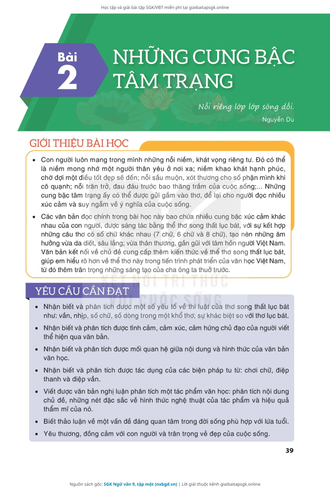 Trang 40 sách giáo khoa SGK Ngữ văn 9, tập một thu nhỏ