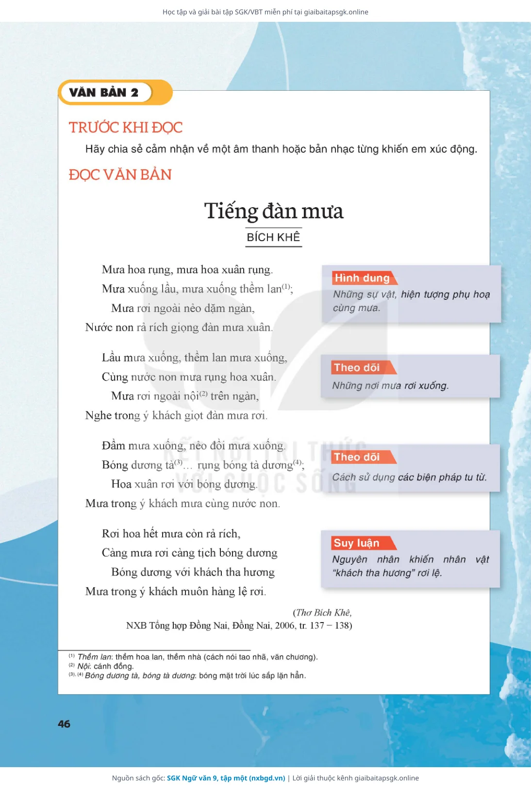 Trang 47 sách giáo khoa SGK Ngữ văn 9, tập một thu nhỏ