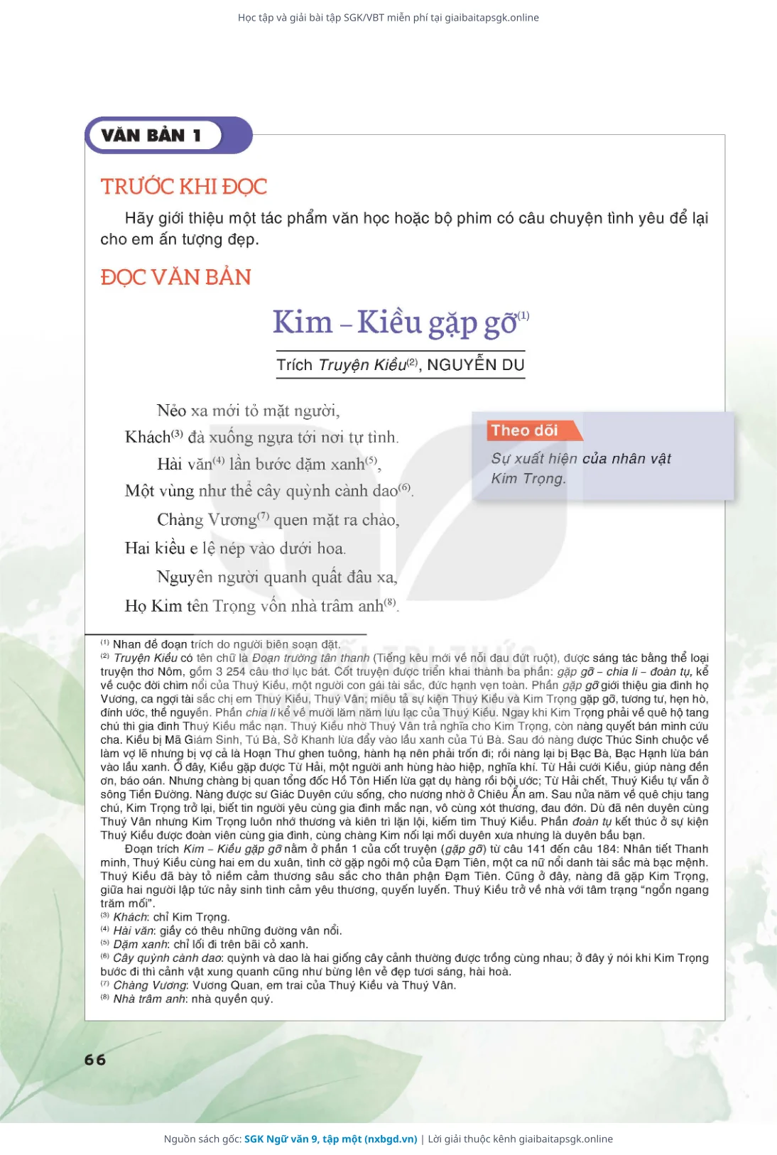 Trang 67 sách giáo khoa SGK Ngữ văn 9, tập một thu nhỏ