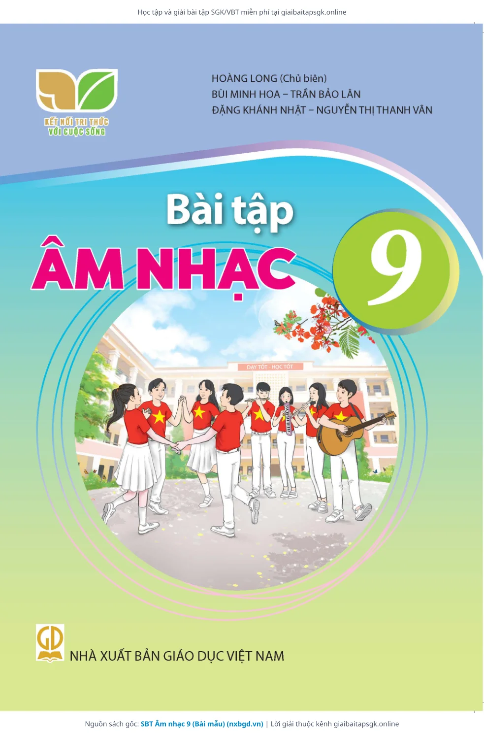 Trang 1 sách giáo khoa SBT Âm nhạc 9 (Bài mẫu) bản chuẩn