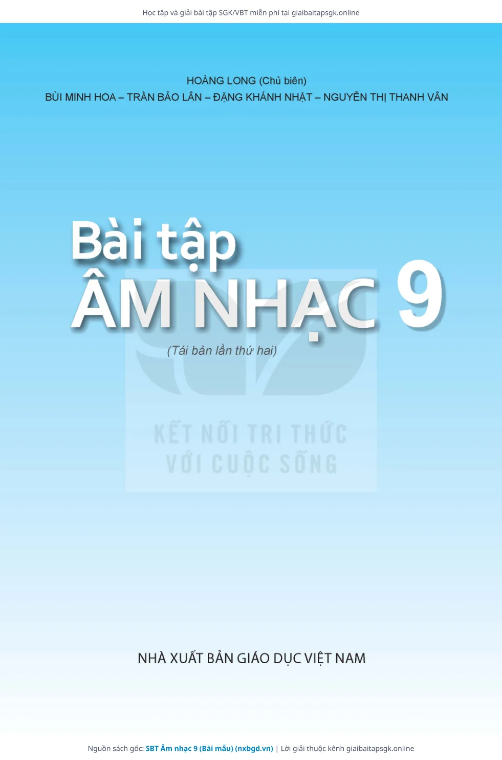 Trang 2 sách giáo khoa SBT Âm nhạc 9 (Bài mẫu) thu nhỏ