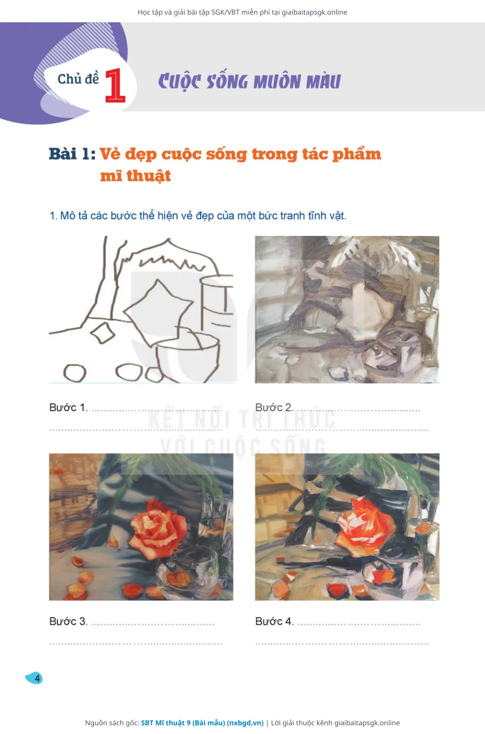 Trang 5 sách giáo khoa SBT Mĩ thuật 9 (Bài mẫu) thu nhỏ