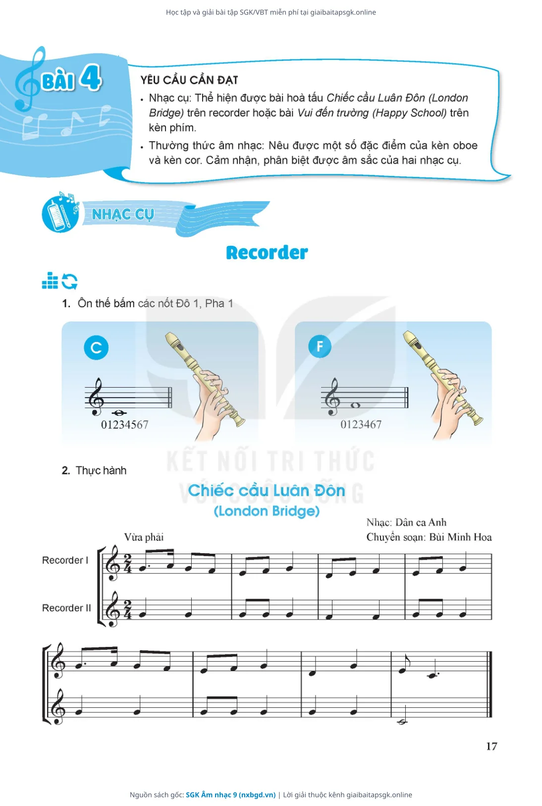 Trang 18 sách giáo khoa SGK Âm nhạc 9 thu nhỏ