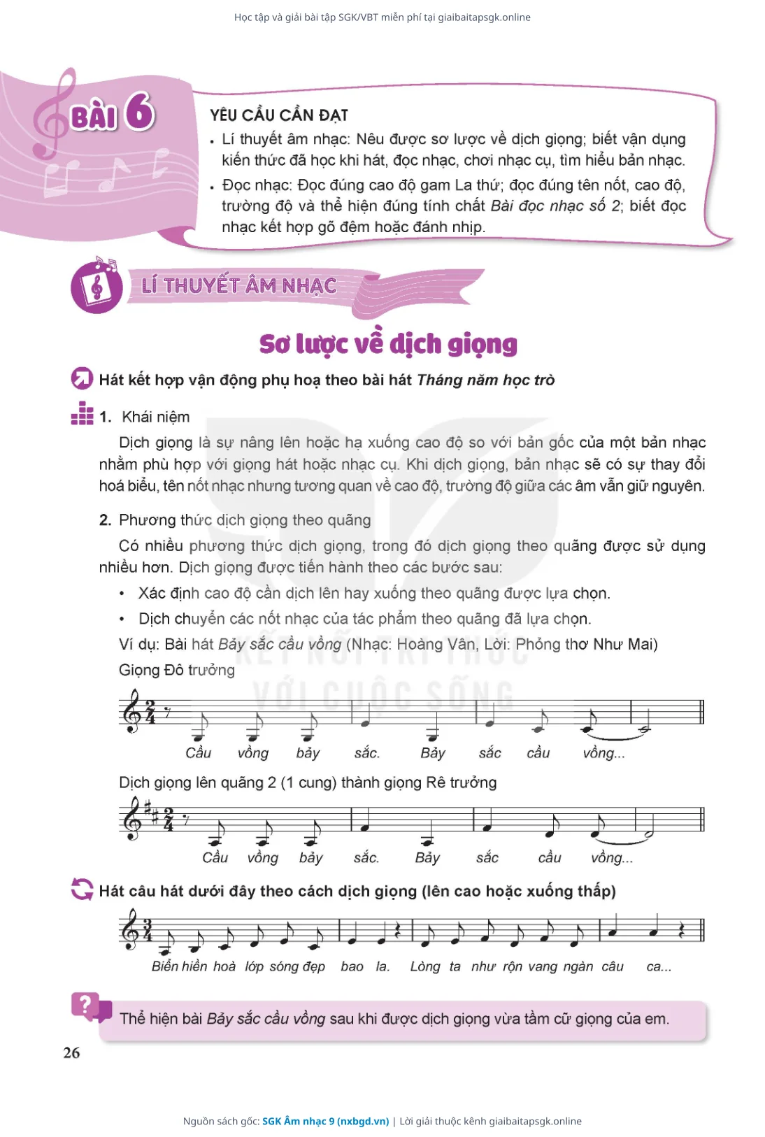 Trang 27 sách giáo khoa SGK Âm nhạc 9 thu nhỏ