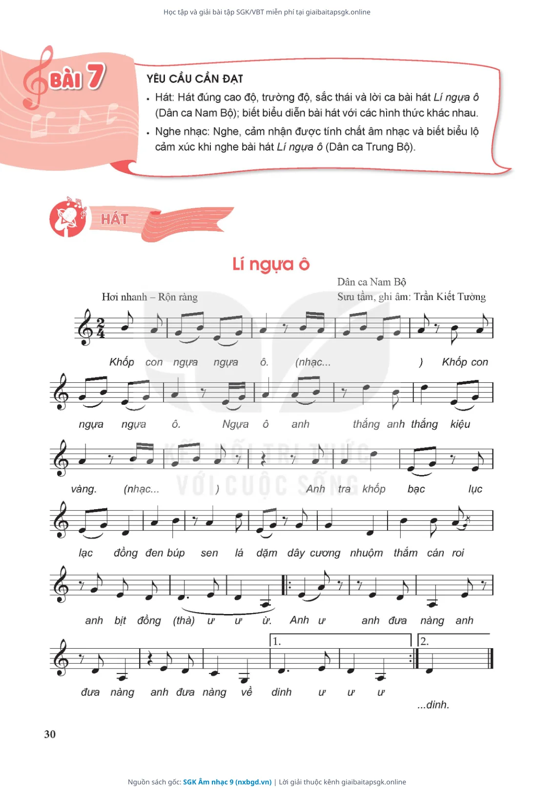 Trang 31 sách giáo khoa SGK Âm nhạc 9 thu nhỏ