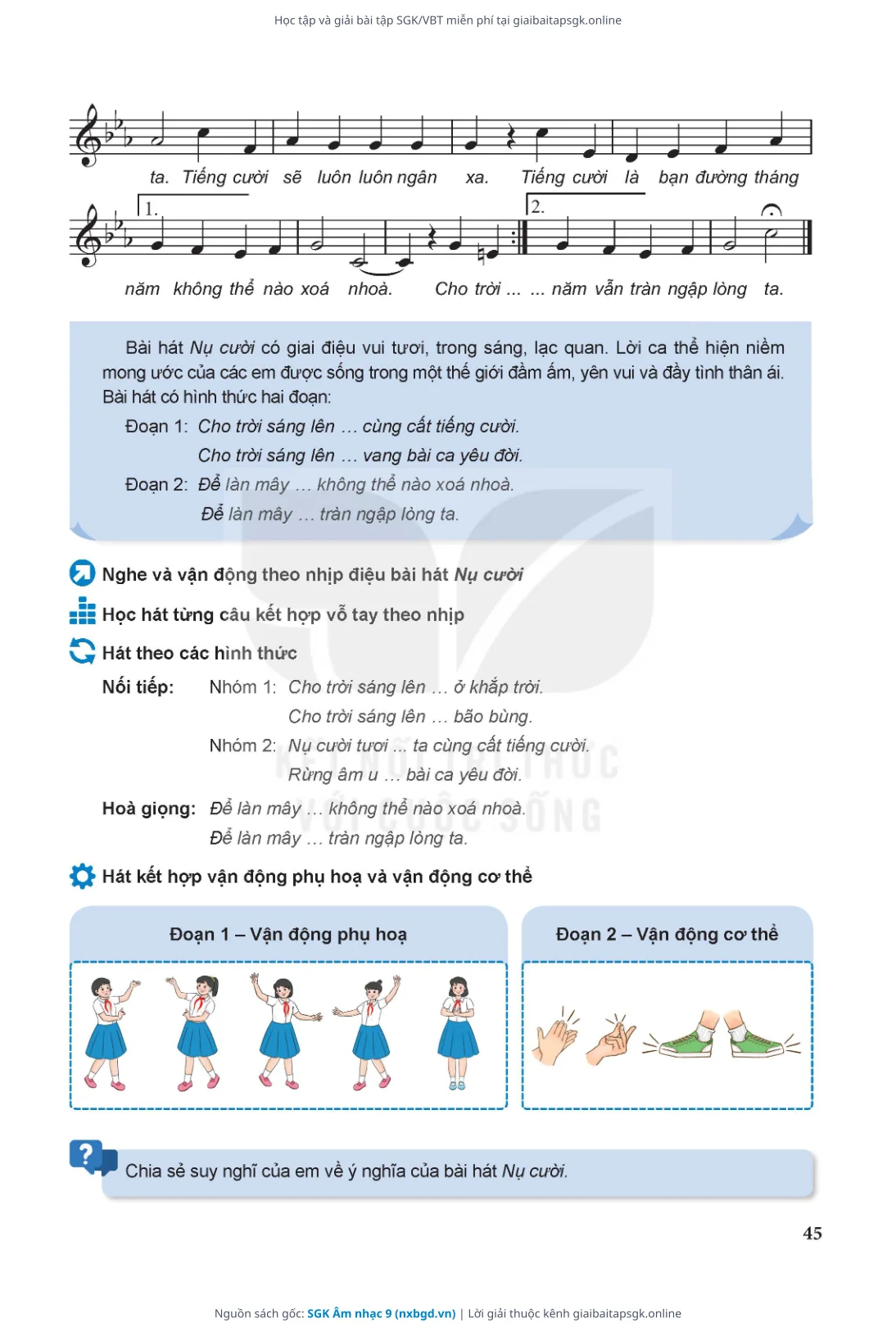 Trang 46 sách giáo khoa SGK Âm nhạc 9 thu nhỏ