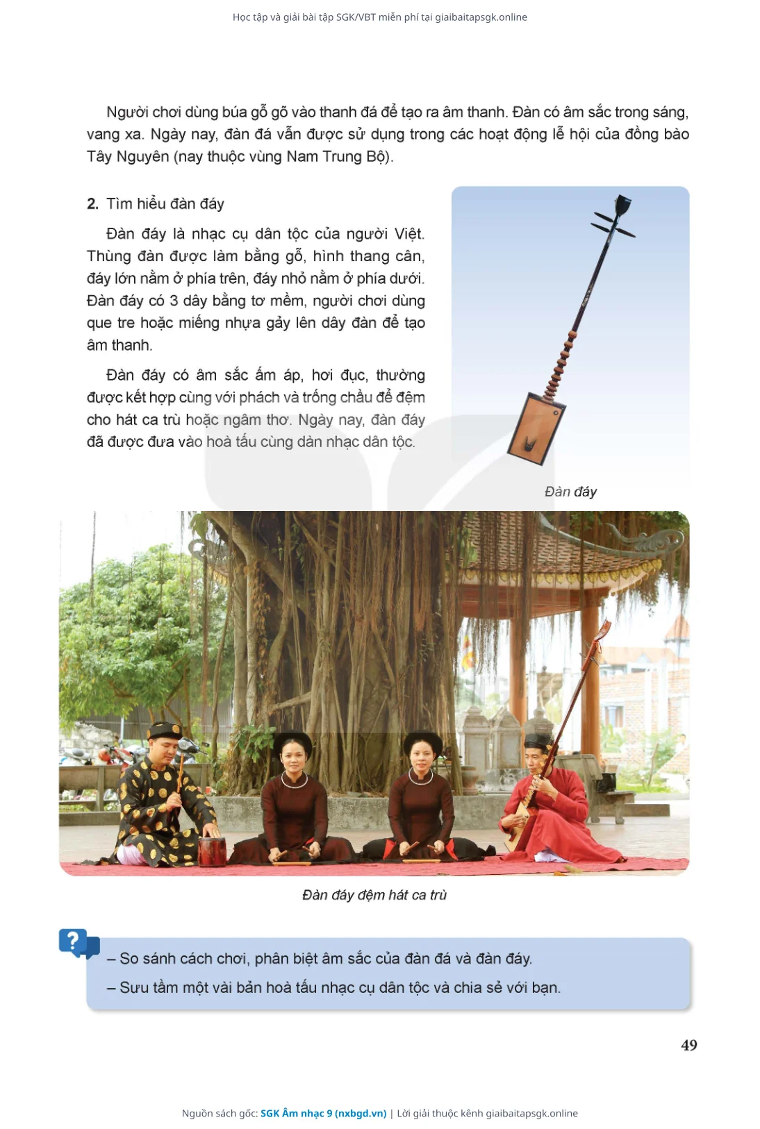 Trang 50 sách giáo khoa SGK Âm nhạc 9 thu nhỏ