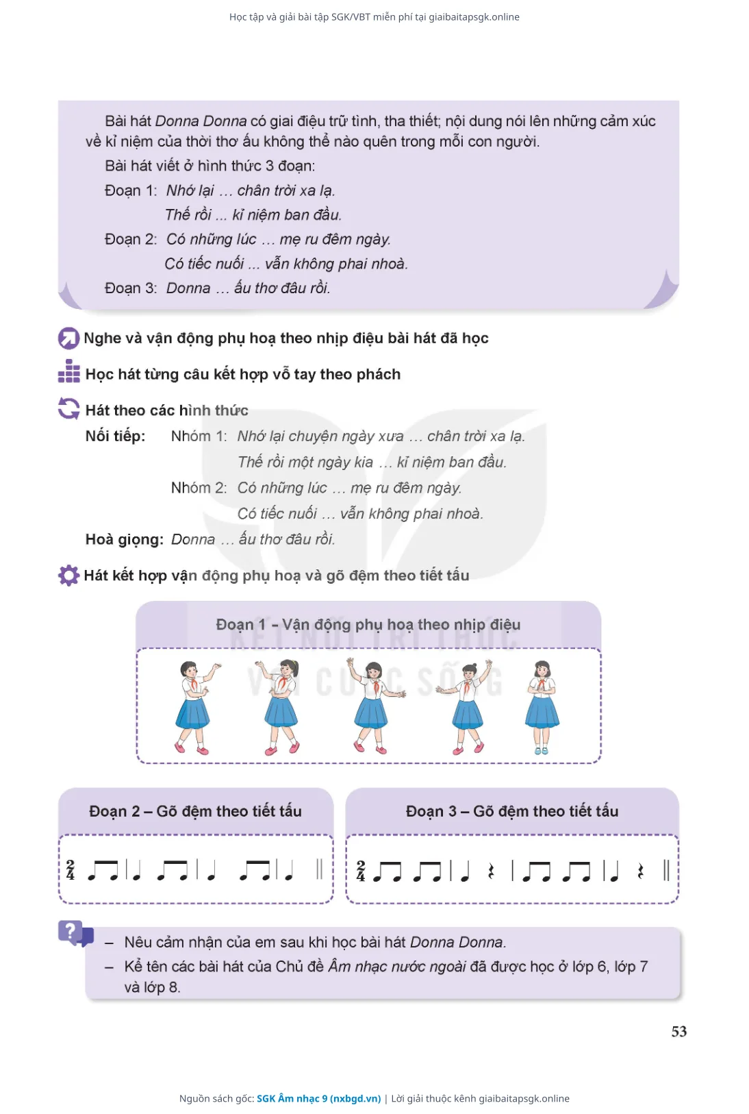 Trang 54 sách giáo khoa SGK Âm nhạc 9 thu nhỏ