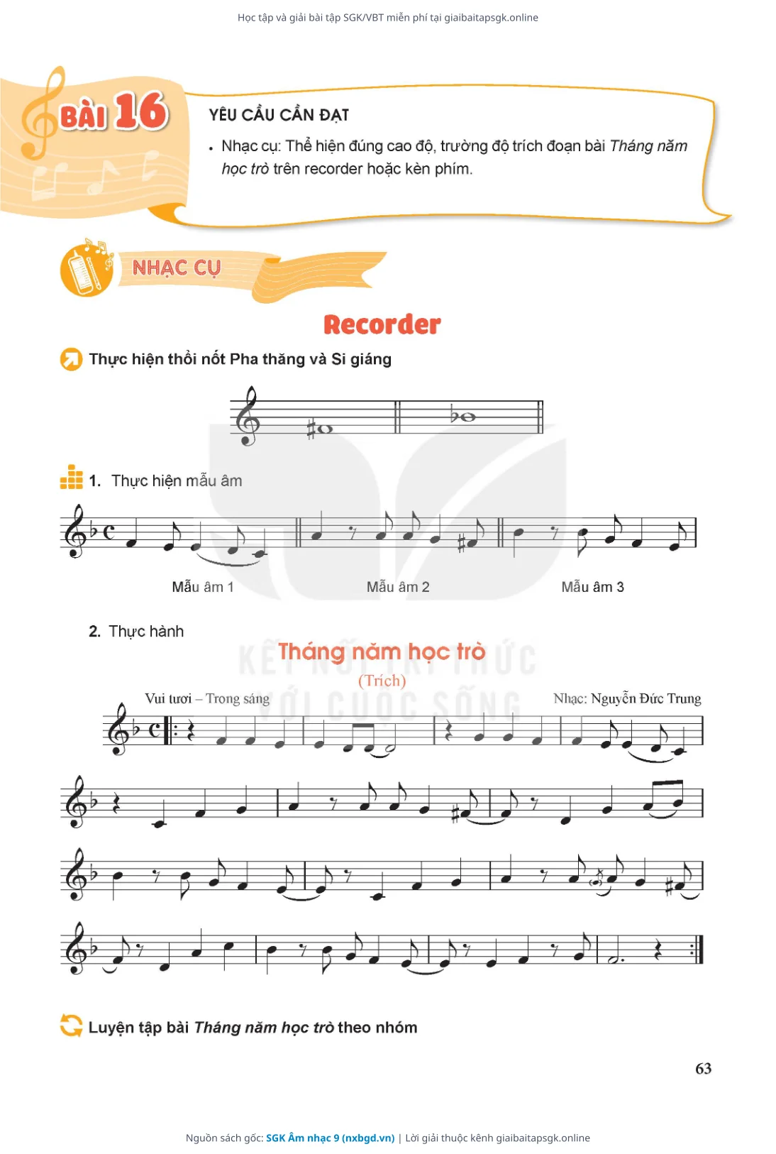 Trang 64 sách giáo khoa SGK Âm nhạc 9 thu nhỏ