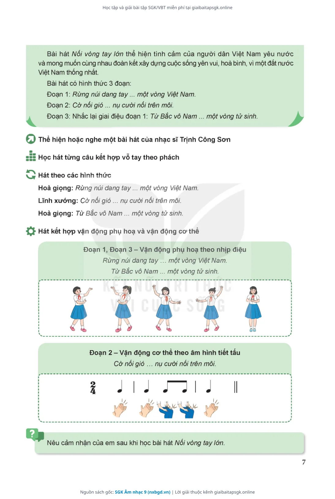 Trang 8 sách giáo khoa SGK Âm nhạc 9 thu nhỏ