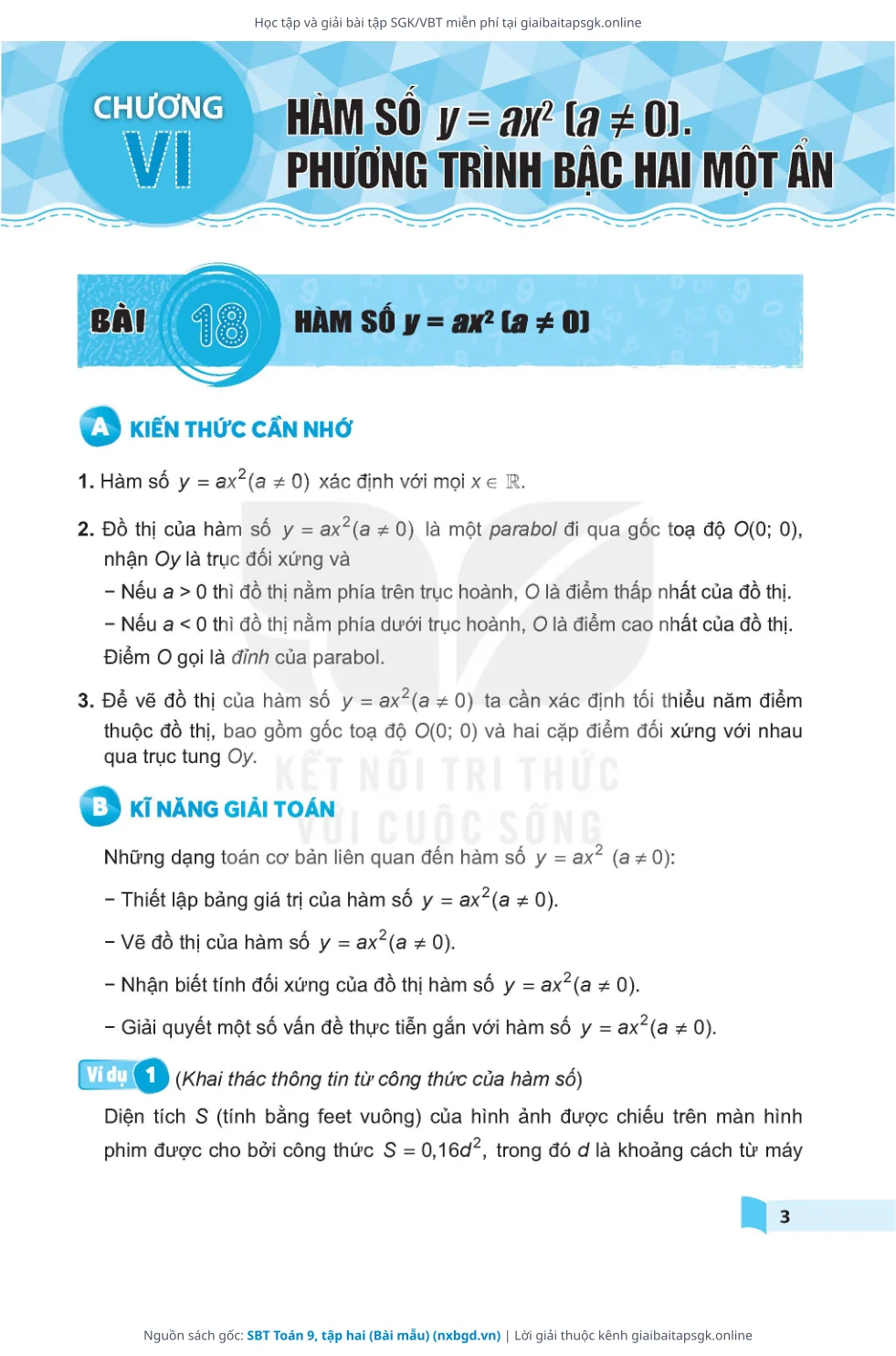 Trang 4 sách giáo khoa SBT Toán 9, tập hai (Bài mẫu) thu nhỏ