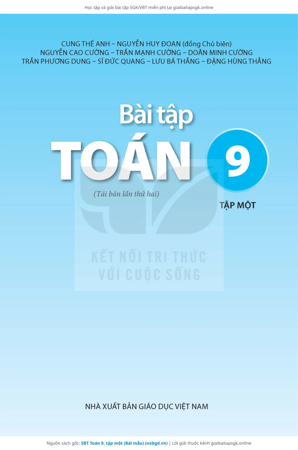 Trang 2 sách giáo khoa SBT Toán 9, tập một (Bài mẫu) thu nhỏ