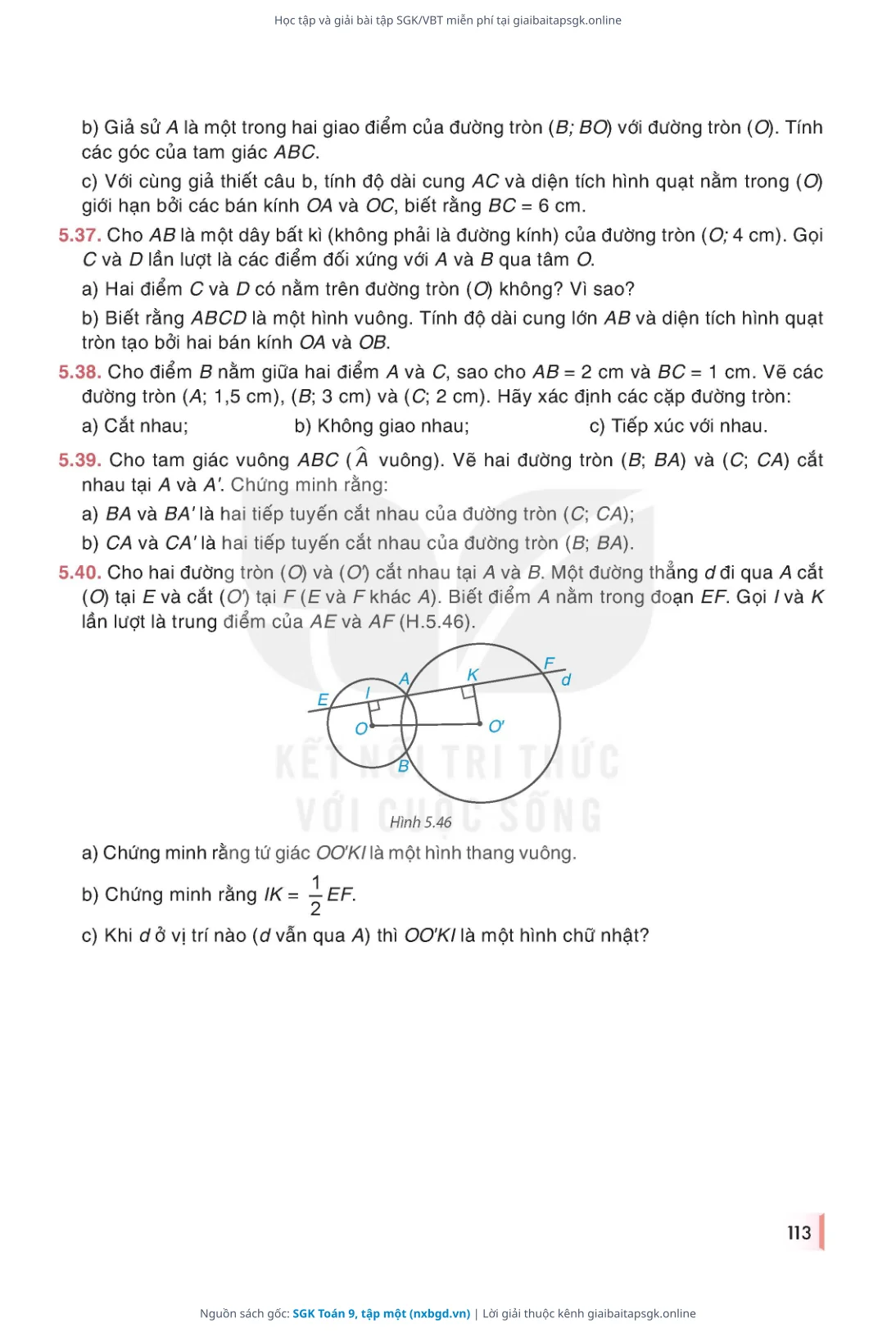 Trang 114 sách giáo khoa SGK Toán 9, tập một thu nhỏ
