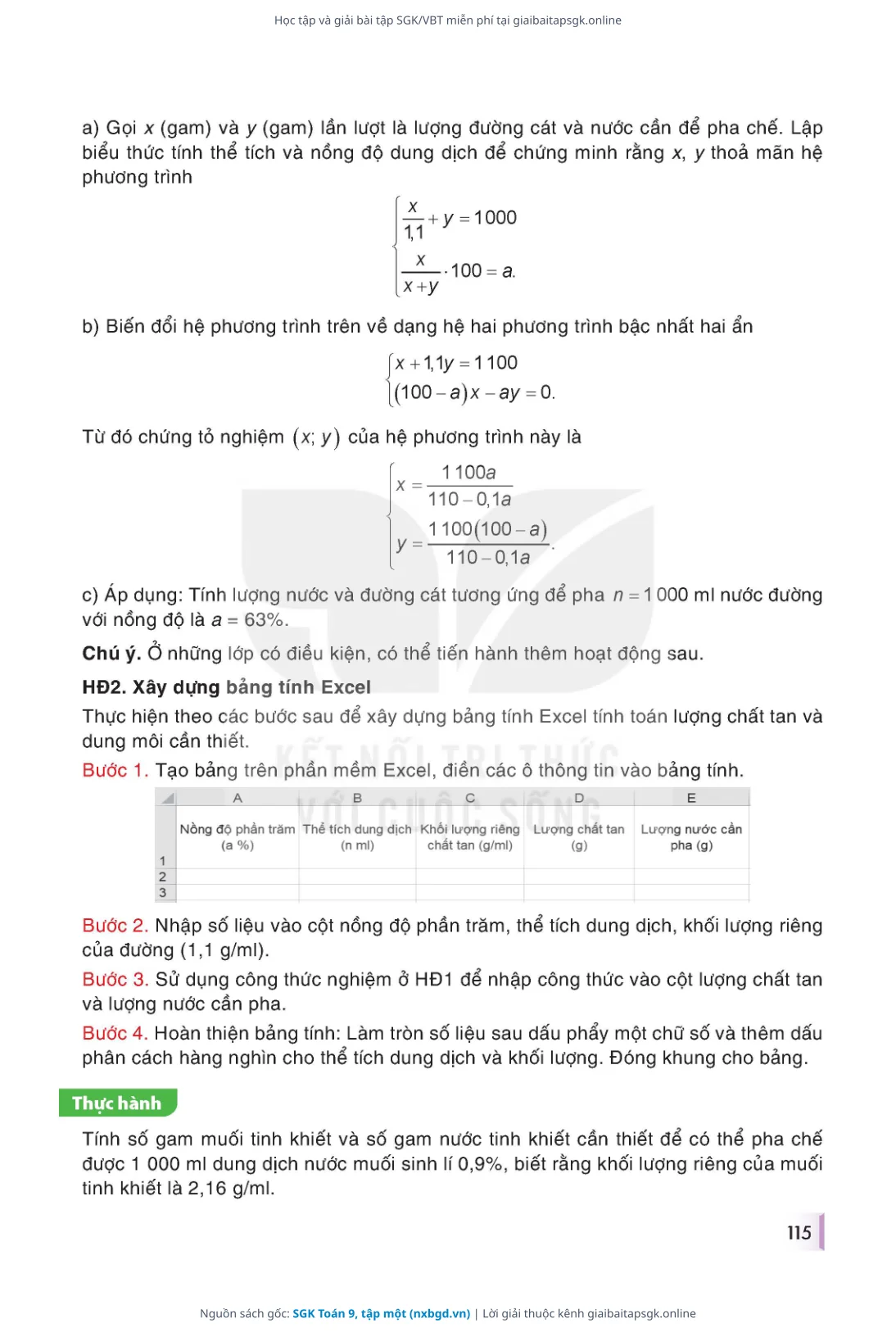 Trang 116 sách giáo khoa SGK Toán 9, tập một thu nhỏ