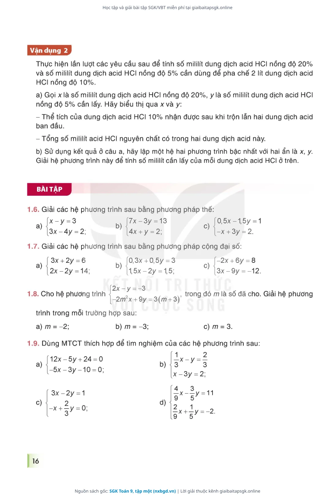 Trang 17 sách giáo khoa SGK Toán 9, tập một thu nhỏ