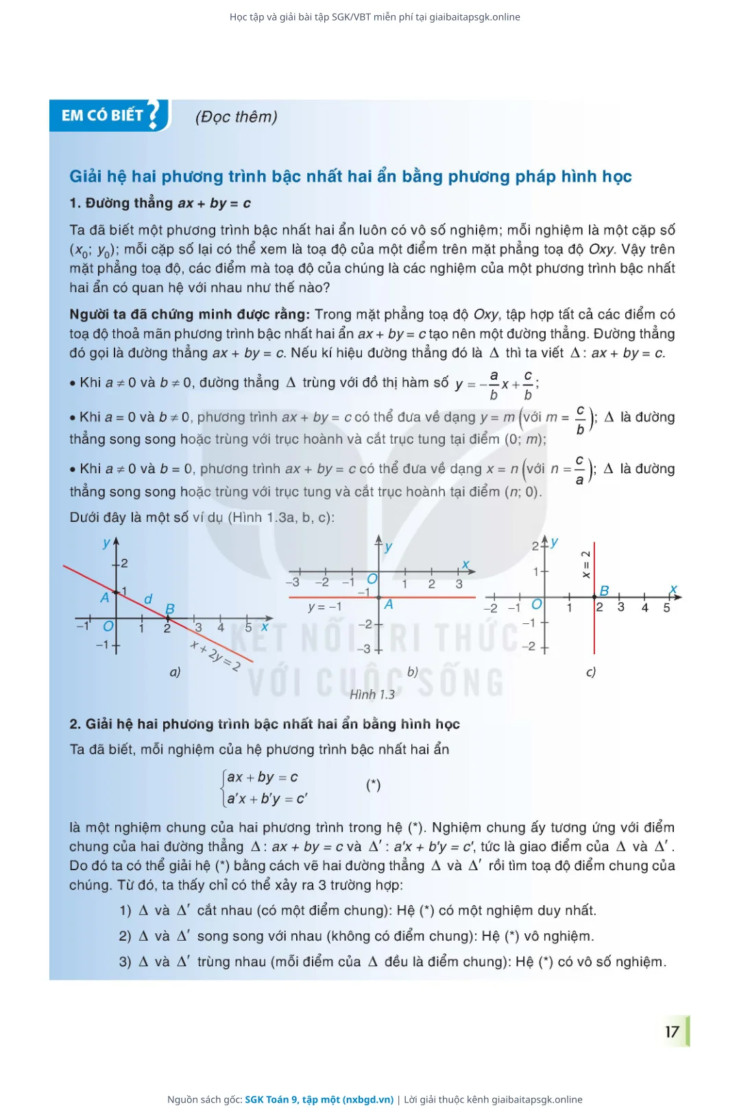 Trang 18 sách giáo khoa SGK Toán 9, tập một thu nhỏ