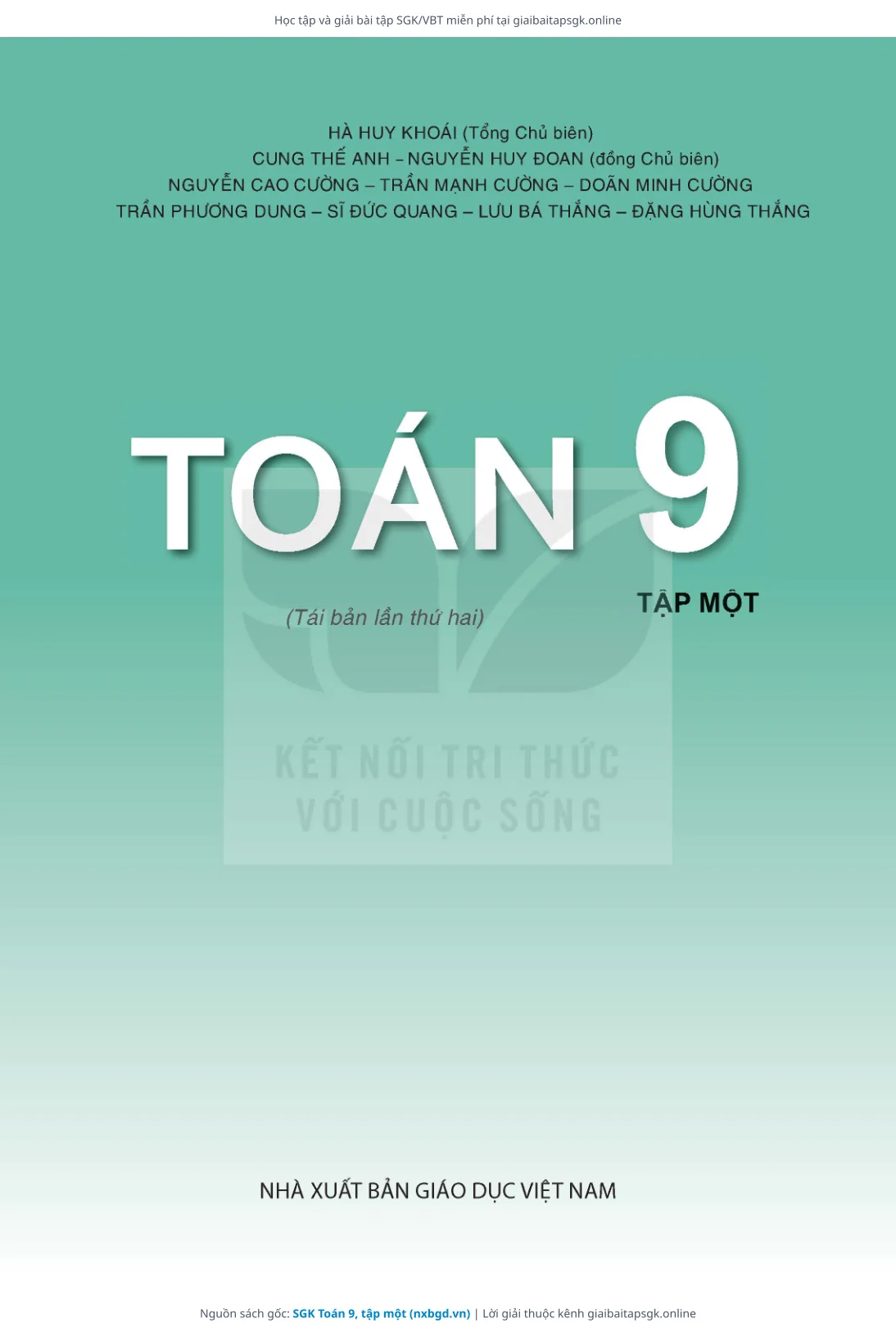 Trang 2 sách giáo khoa SGK Toán 9, tập một thu nhỏ