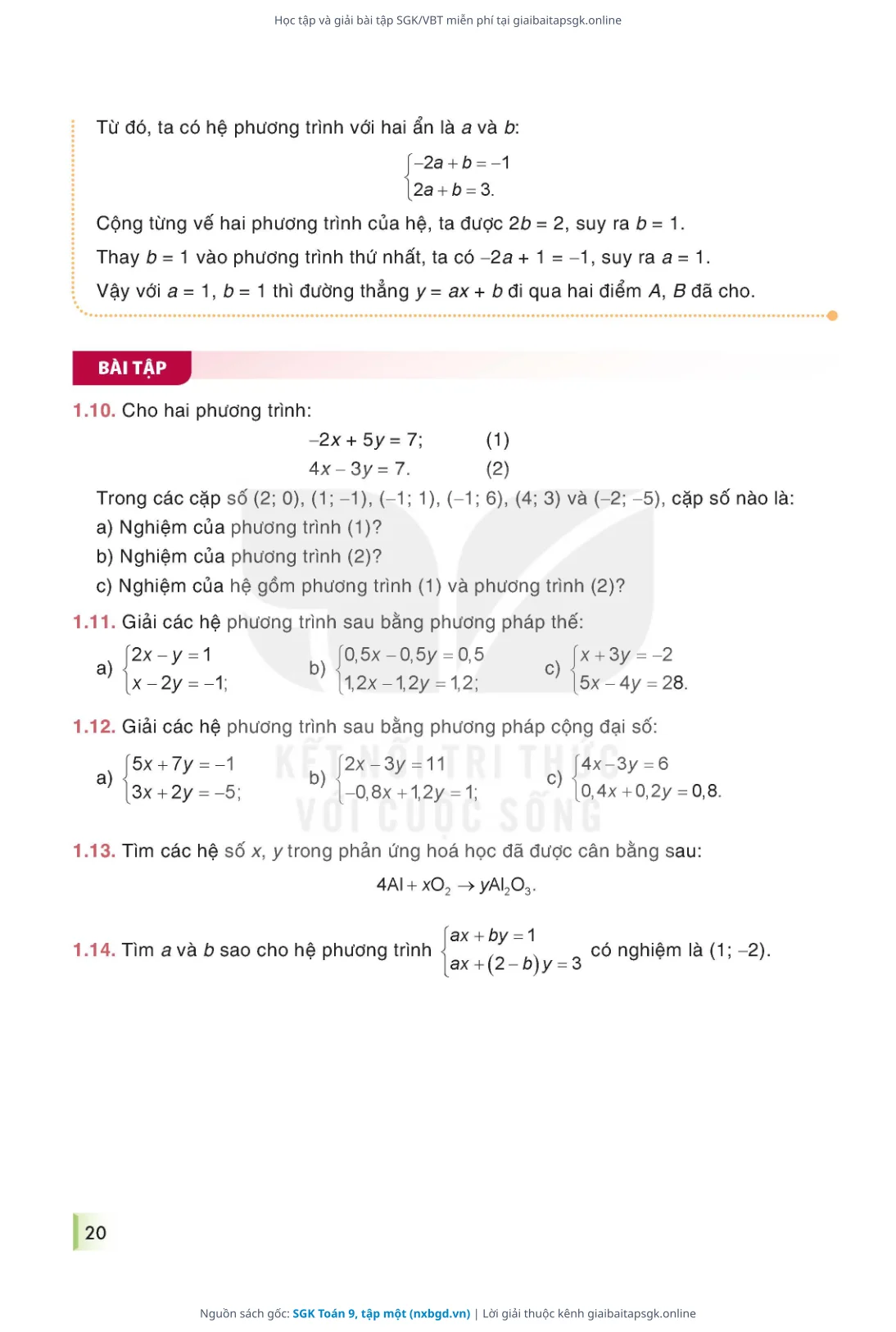 Trang 21 sách giáo khoa SGK Toán 9, tập một thu nhỏ