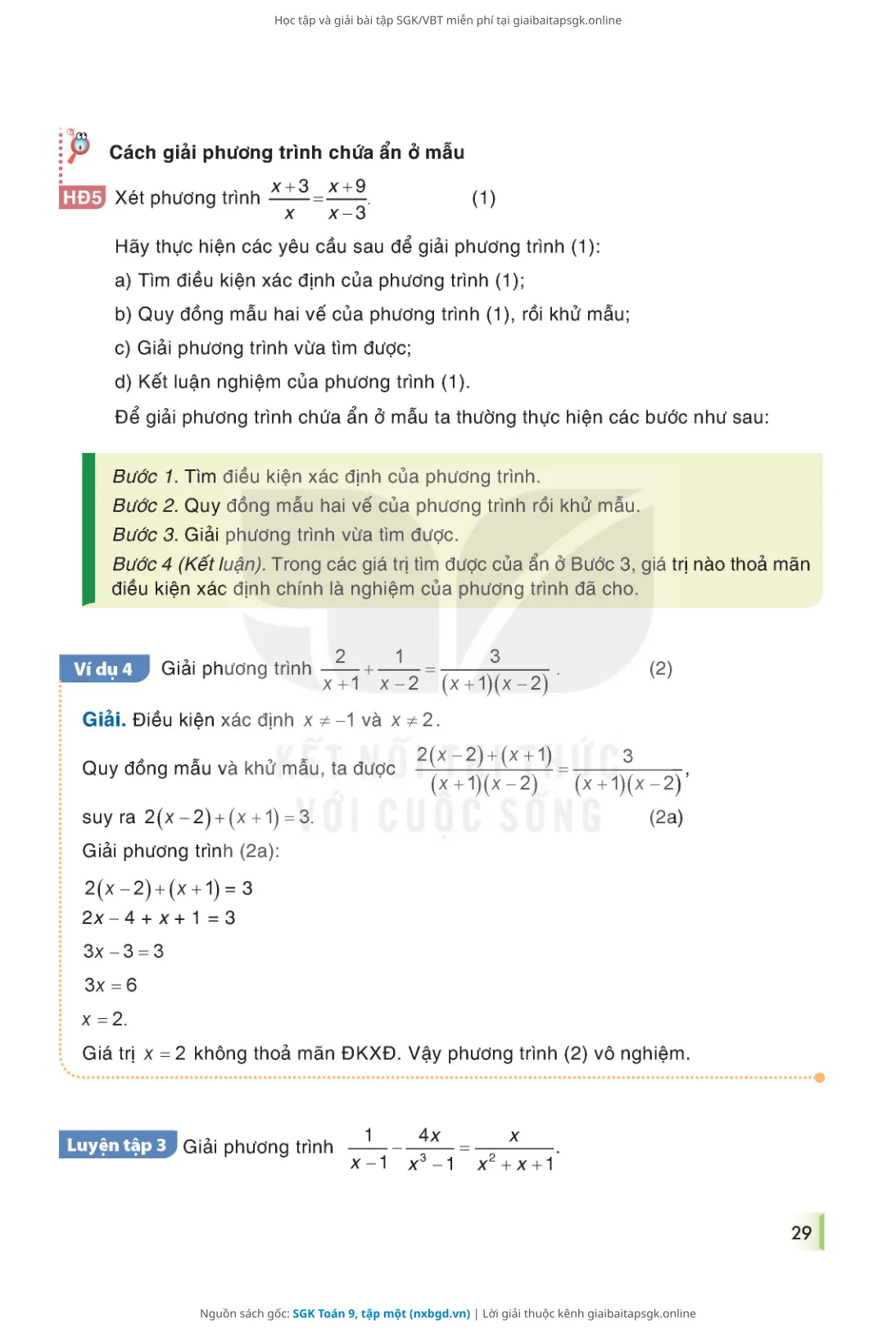 Trang 30 sách giáo khoa SGK Toán 9, tập một thu nhỏ