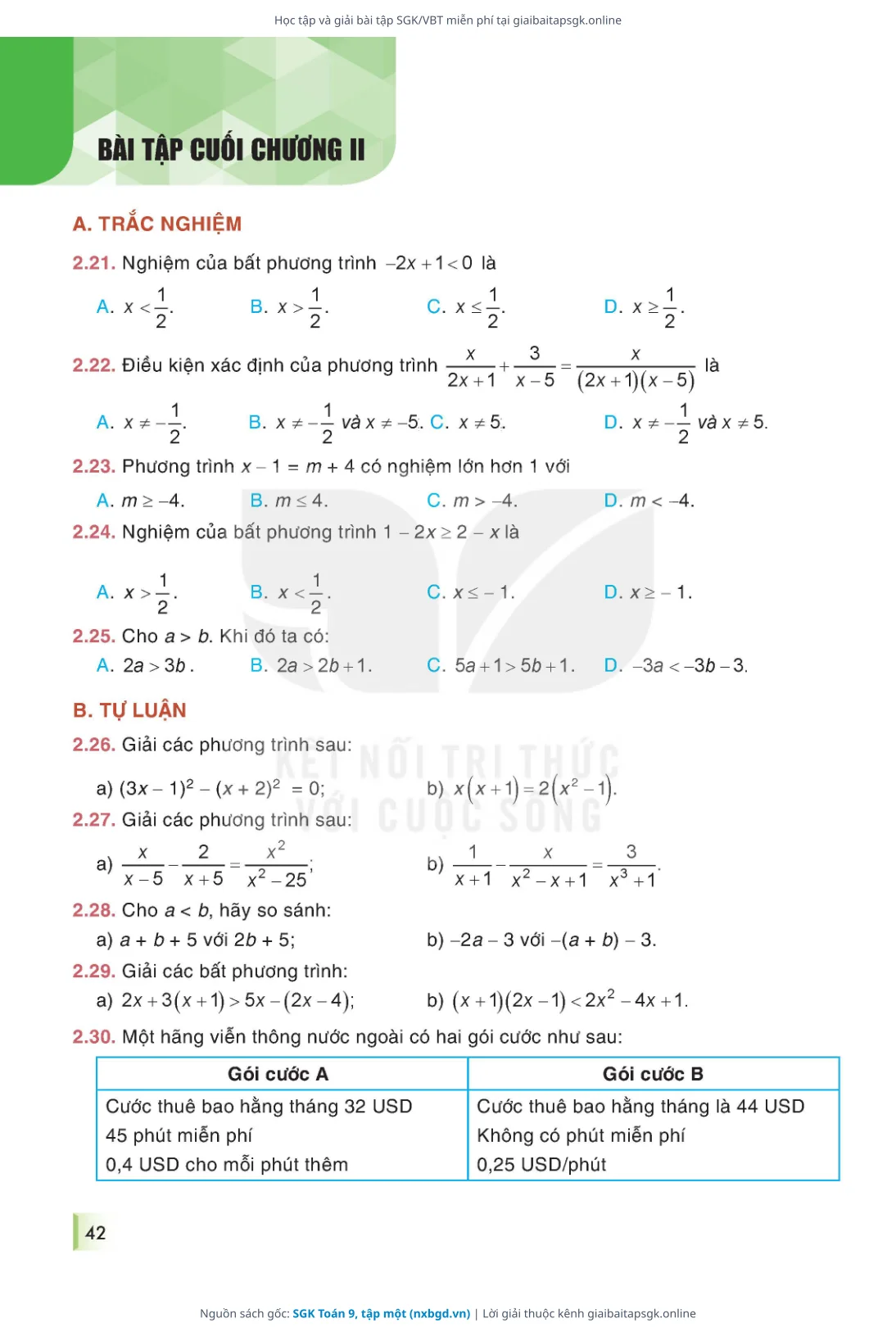 Trang 43 sách giáo khoa SGK Toán 9, tập một thu nhỏ