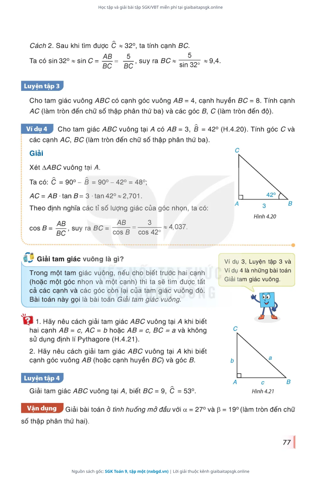 Trang 78 sách giáo khoa SGK Toán 9, tập một thu nhỏ