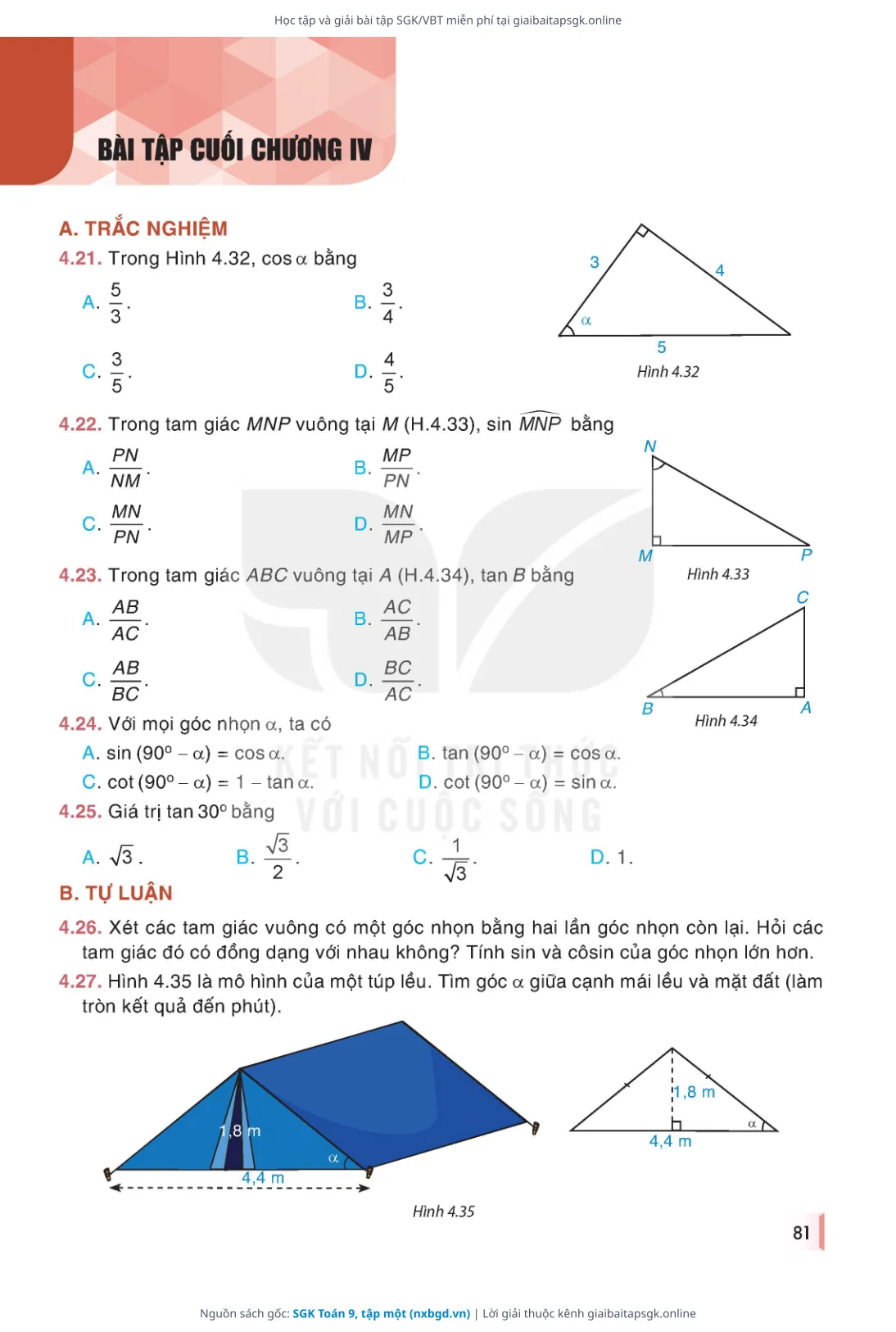 Trang 82 sách giáo khoa SGK Toán 9, tập một thu nhỏ
