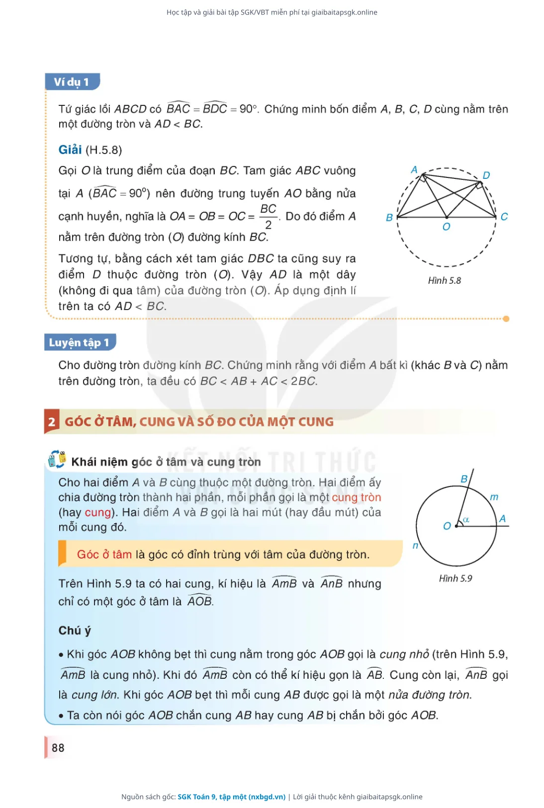Trang 89 sách giáo khoa SGK Toán 9, tập một thu nhỏ