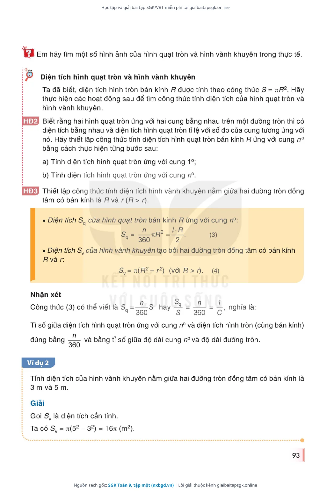 Trang 94 sách giáo khoa SGK Toán 9, tập một thu nhỏ